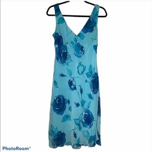 Johnnie M. Vintage Floral Wide Strap Slip Dress